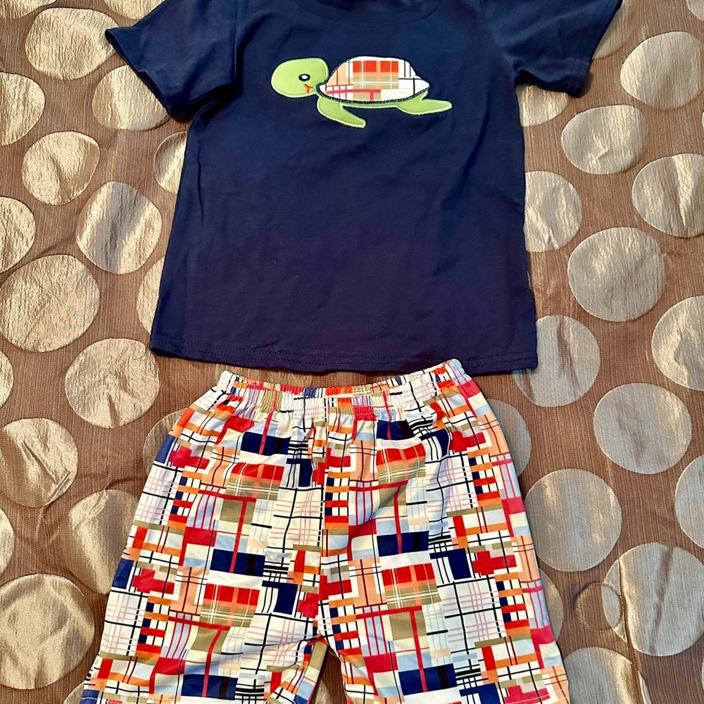 Boys boutique turtle set